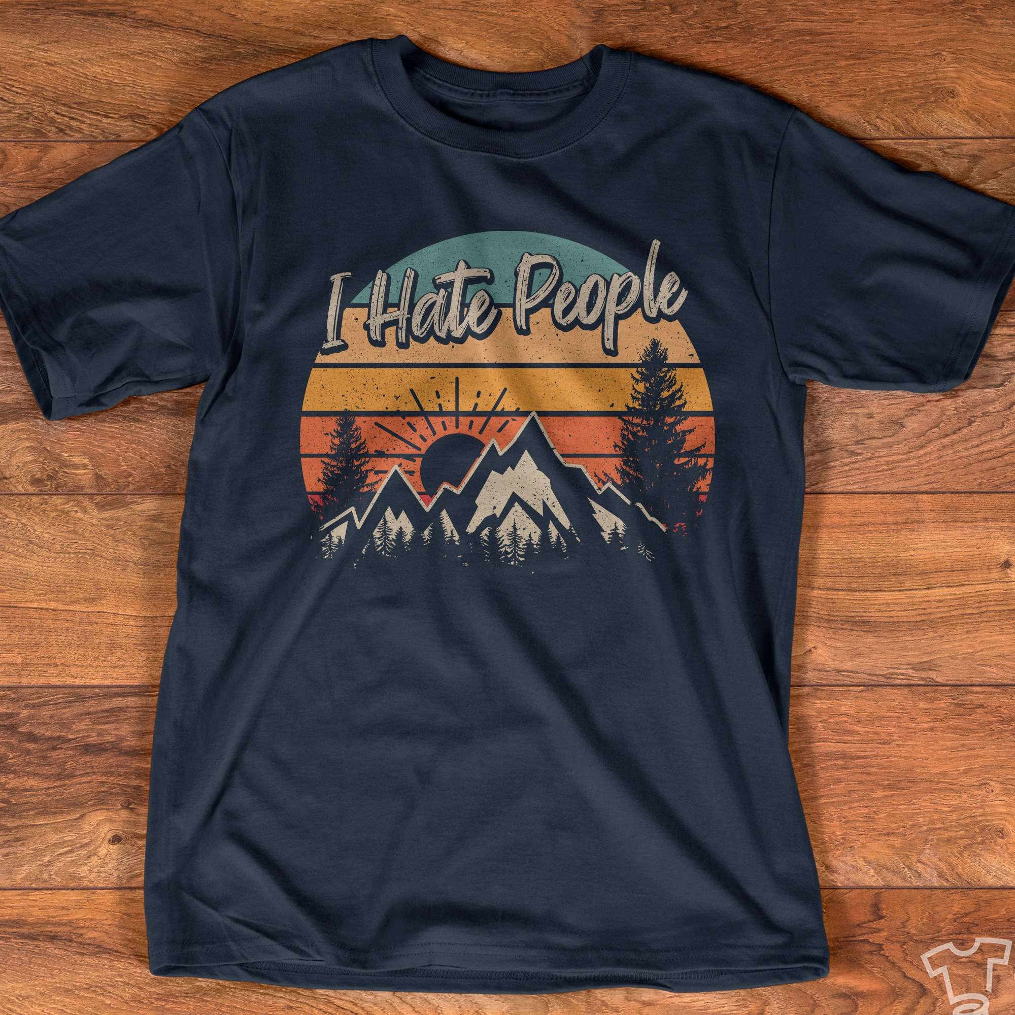 Mountain graphic t-shirt, Gift for nature lover - I hate people