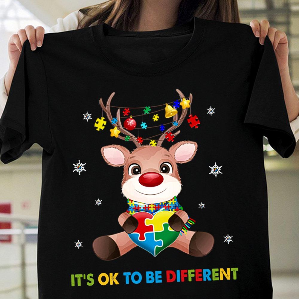 Autism Reindeer, Christmas Ugly Sweater - It's ok to be different