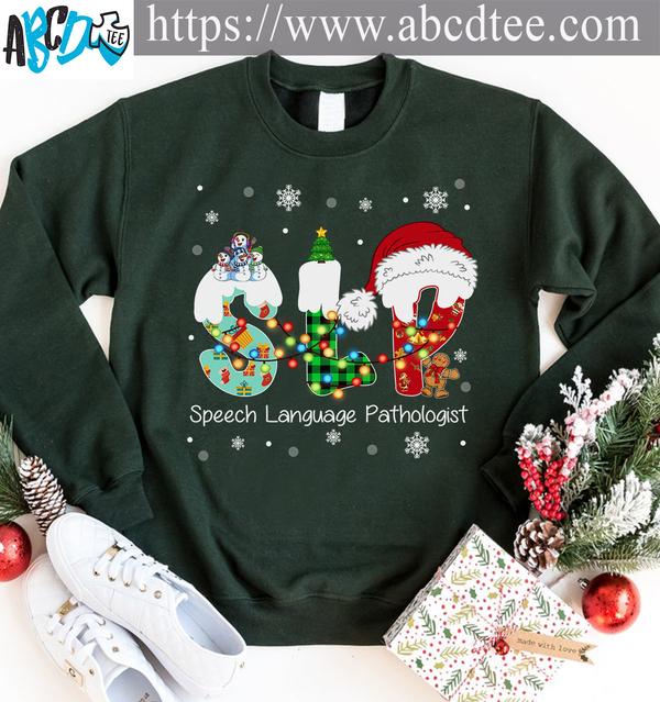 Christmas Day Gift, Ugly Sweater - SLP Speech Language Pathologist