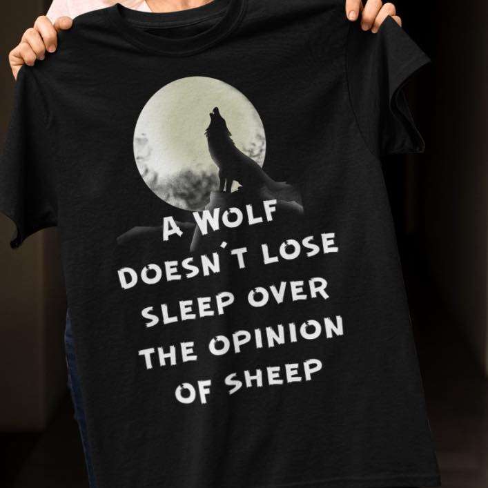 A wolf doesn't lose sleep over the opinion of sheep - Wolf and the moon