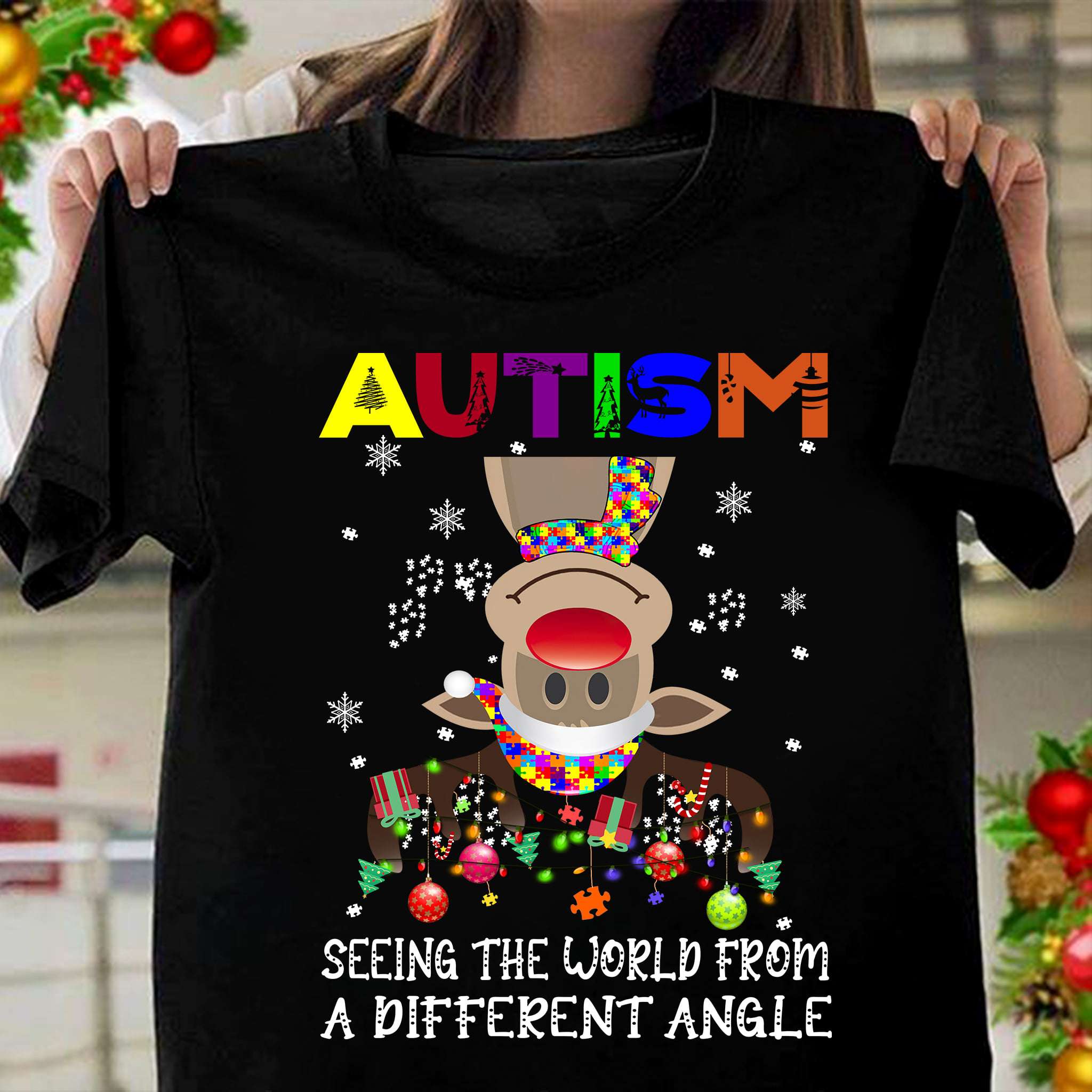 Autism awareness - Seeing the world from different angle, autism christmas moose