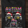 Autism it's not a diasability it's a different ability - Jeep car for Christmas, Christmas day ugly sweater, Autism awareness
