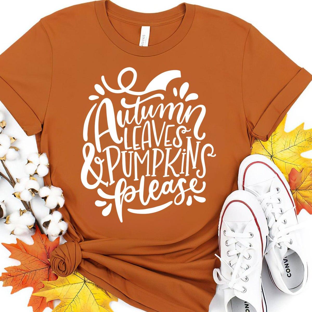 Autumn leaves and pumpkins please - Autumn wonderful season, autumn and thanksgiving day