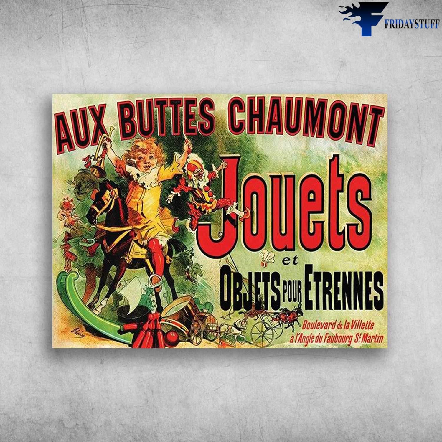 Aux Buttes Chaumont, Jouets Et Objets Pour Entrennes, Boulevard De La Villette