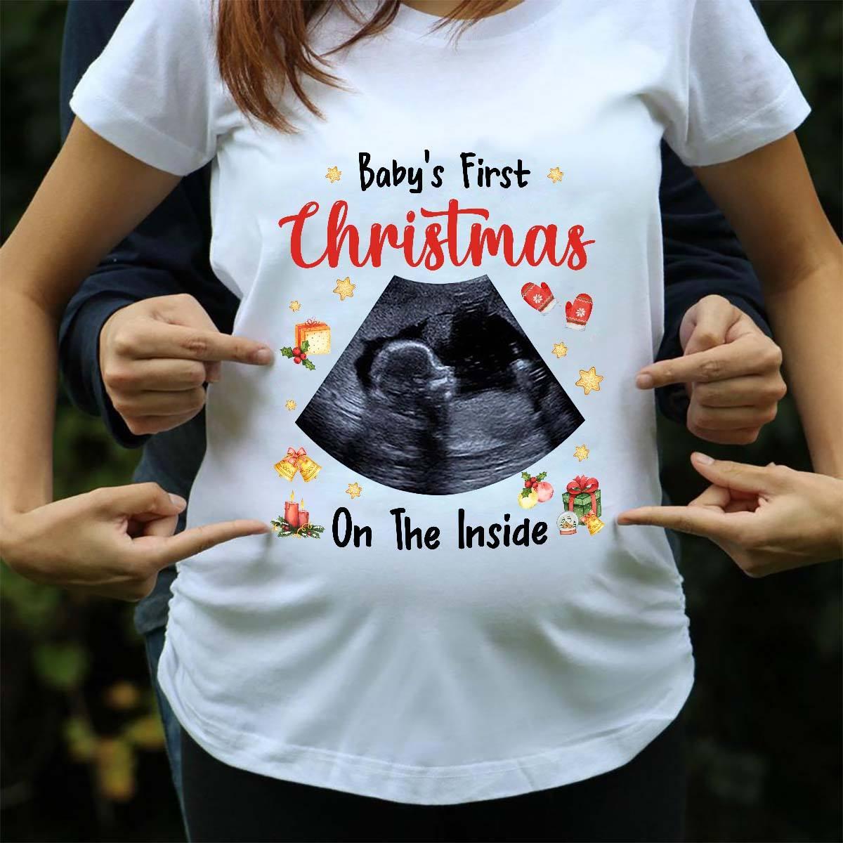 Baby's first christmas on the inside - Gift for mother, Christmas gift of mother