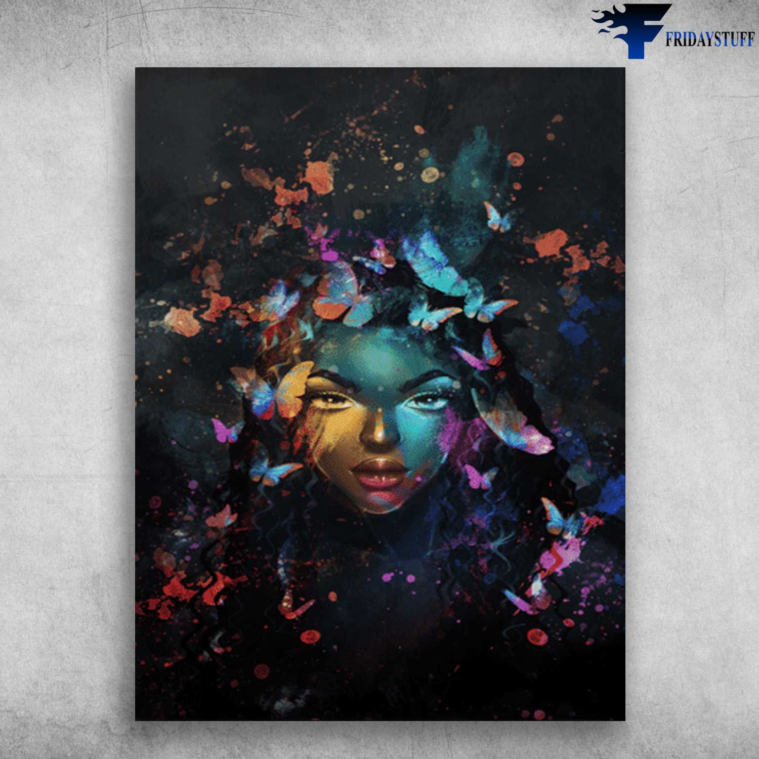 Beautiful Black Girl, Butterfly Girl, Black Girl Poster