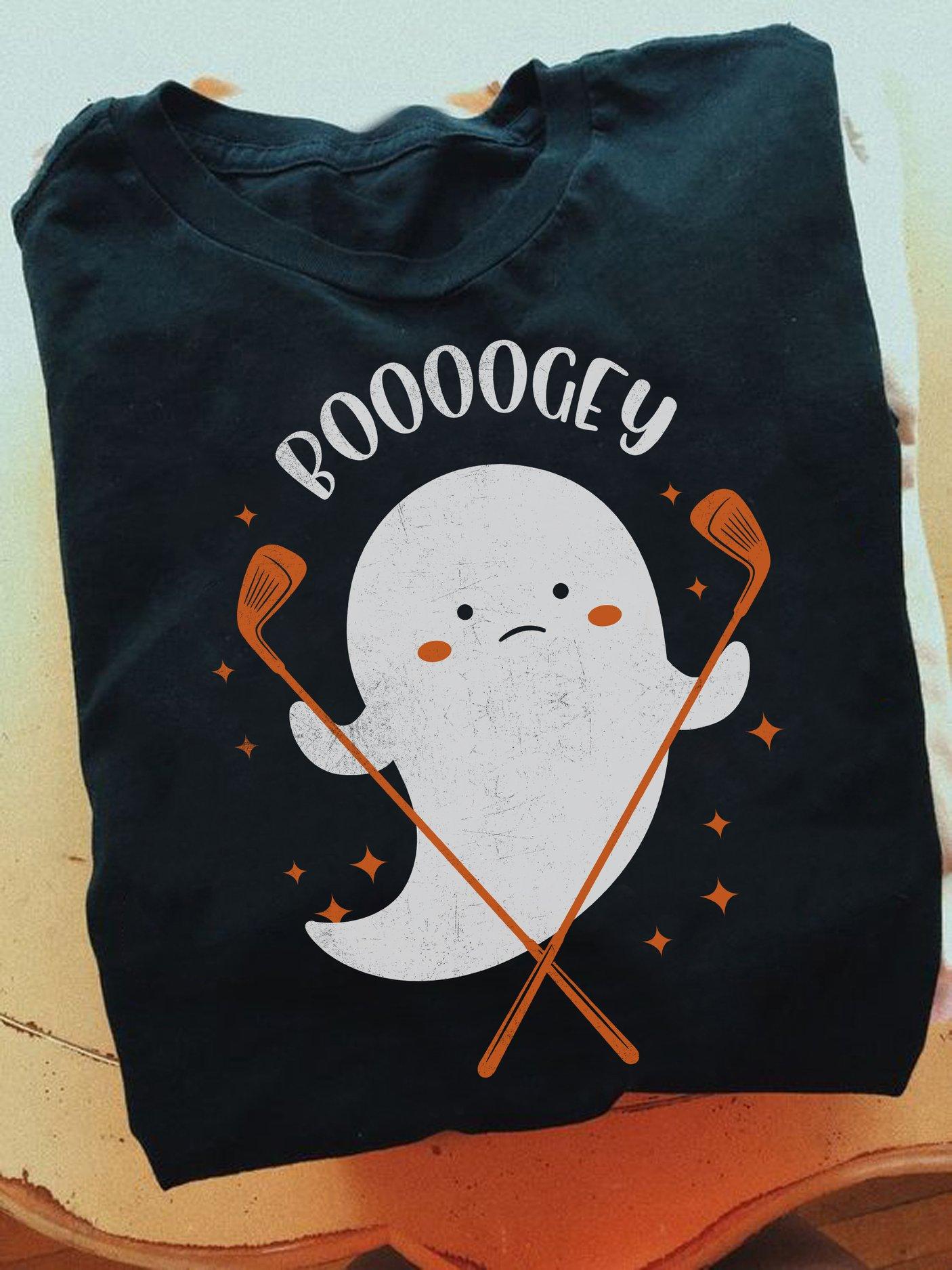 Booogey white ghost - Halloween white boo, Halloween gift for golfers