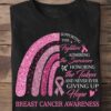Breast cancer awareness - Supporting the fighters, admiring the survivors, Breast cancer survivor