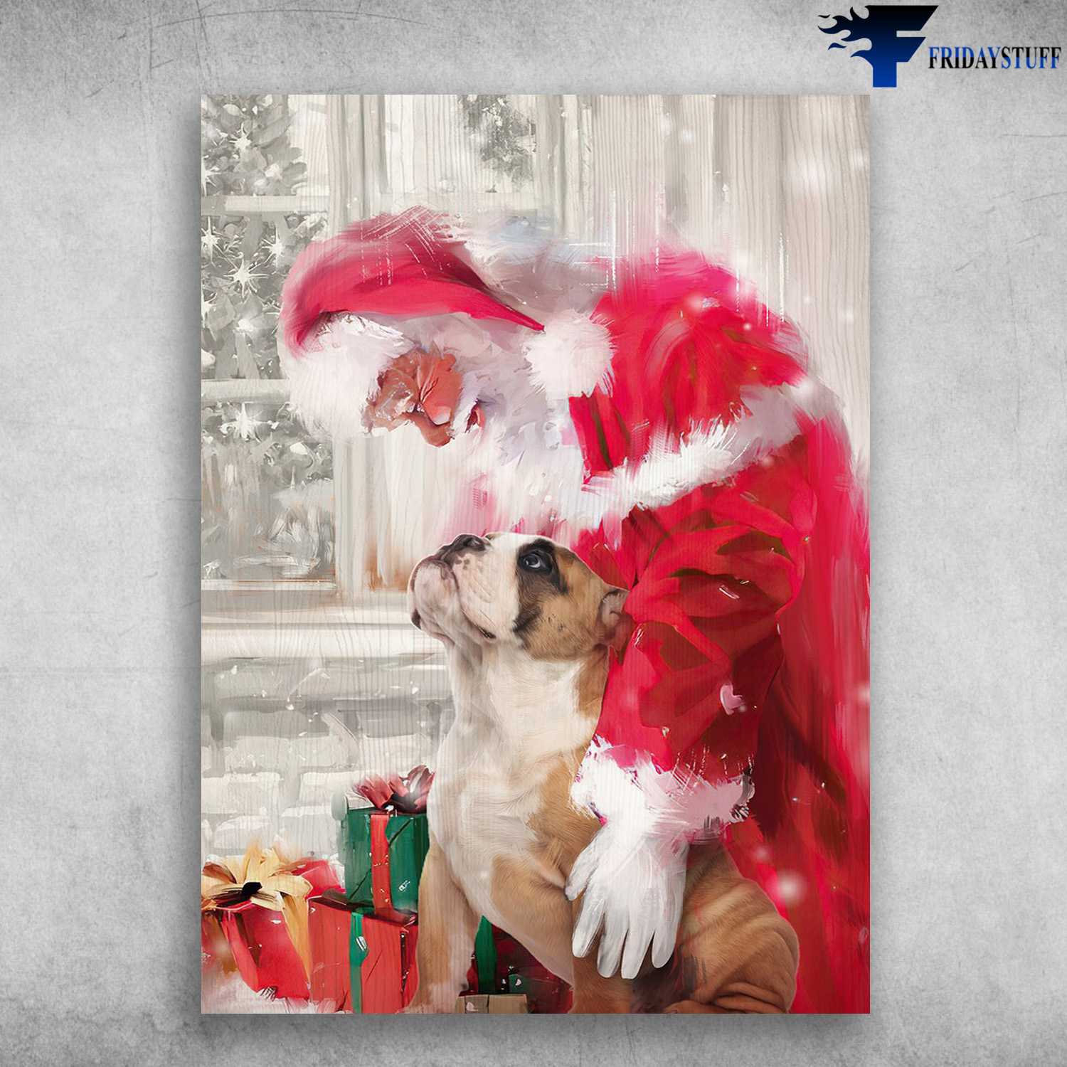 Bulldog Christmas, Dog Lover, Christmas Day, Santa Claus