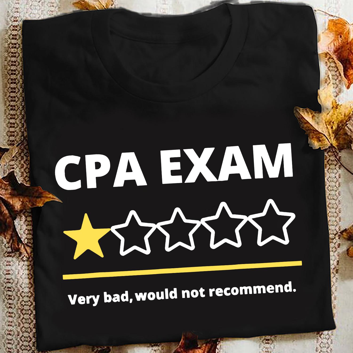 CPA Exam - Very bad, would not recommend, 1 star CPA Exam