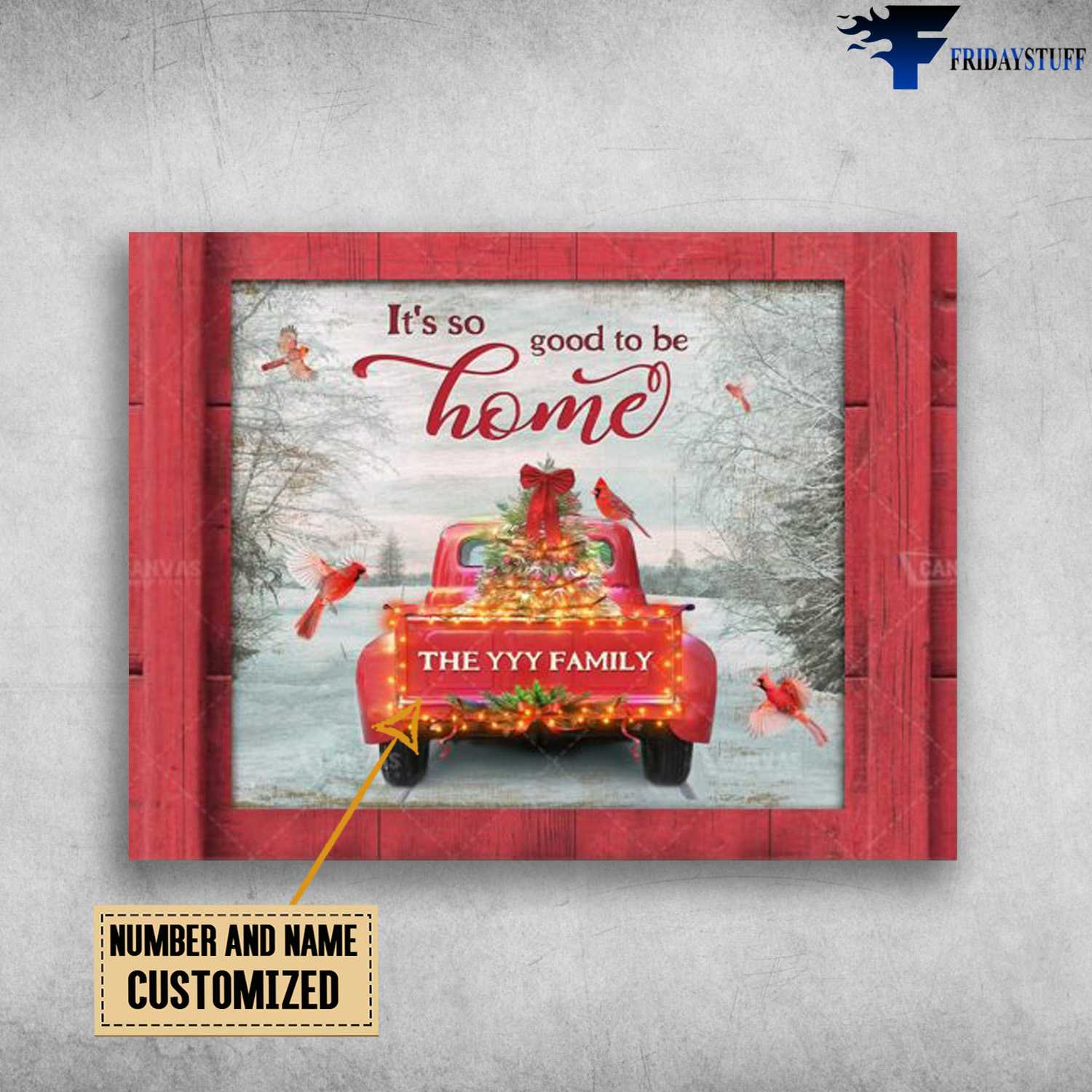 Cardinal Bird, Christmas Poster, Christmas Truck, It's So Good To Me Home