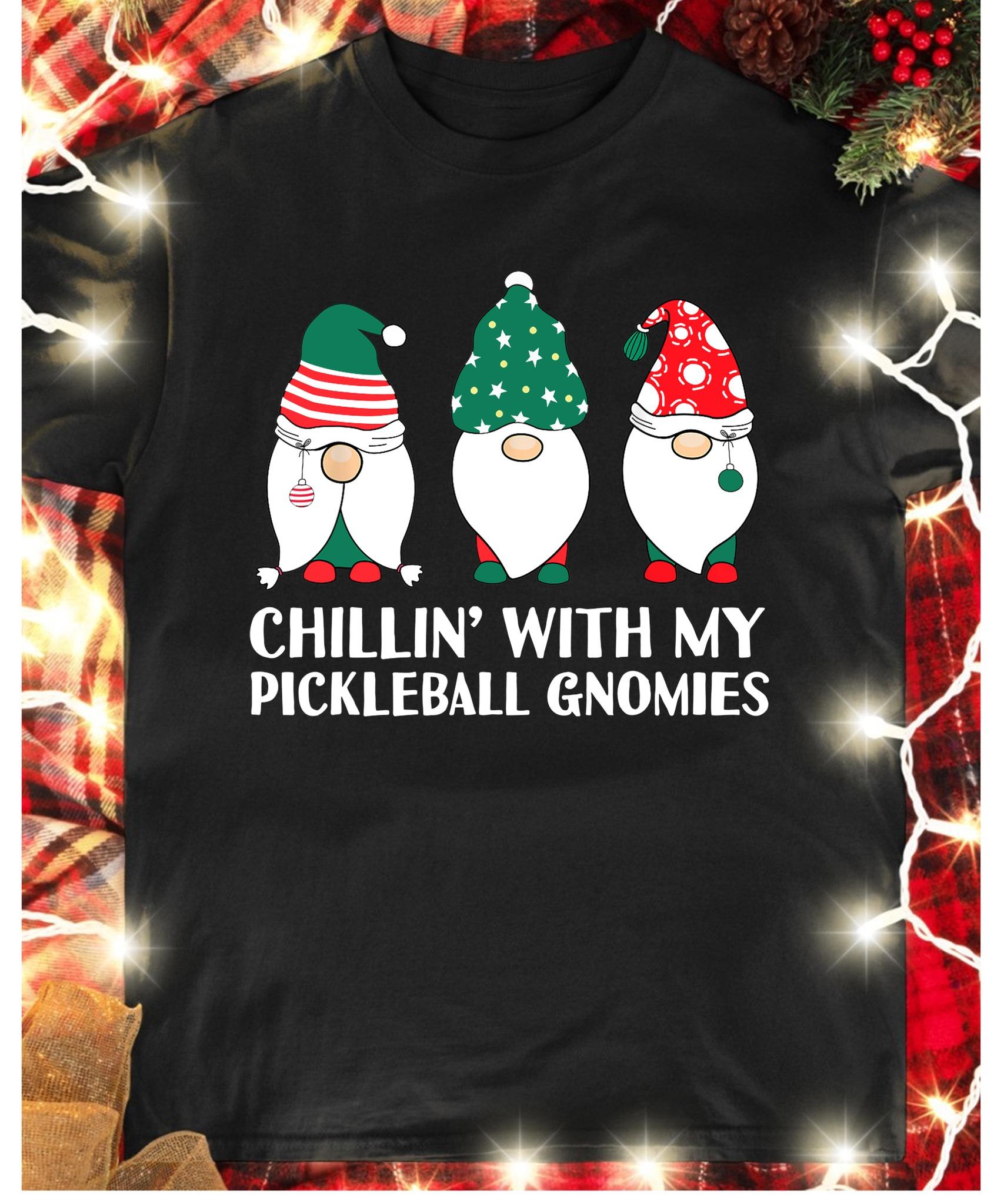 Chillin' with my pickleball gnomies - Garden gnomies, Pickleball player's gift