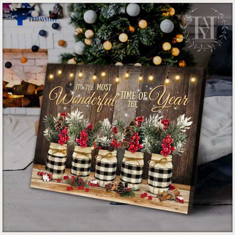 Christmas Poster, Christmas Decor, It's The Most Wonderful Time, Of The Year, Wall Poster