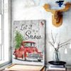 Christmas Truck, Cardinal Bird, Christmas Poster, Let It Snow