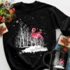 Christmas ugly sweater - Flamingo wearing Christmas cloth, Gift for Xmas day