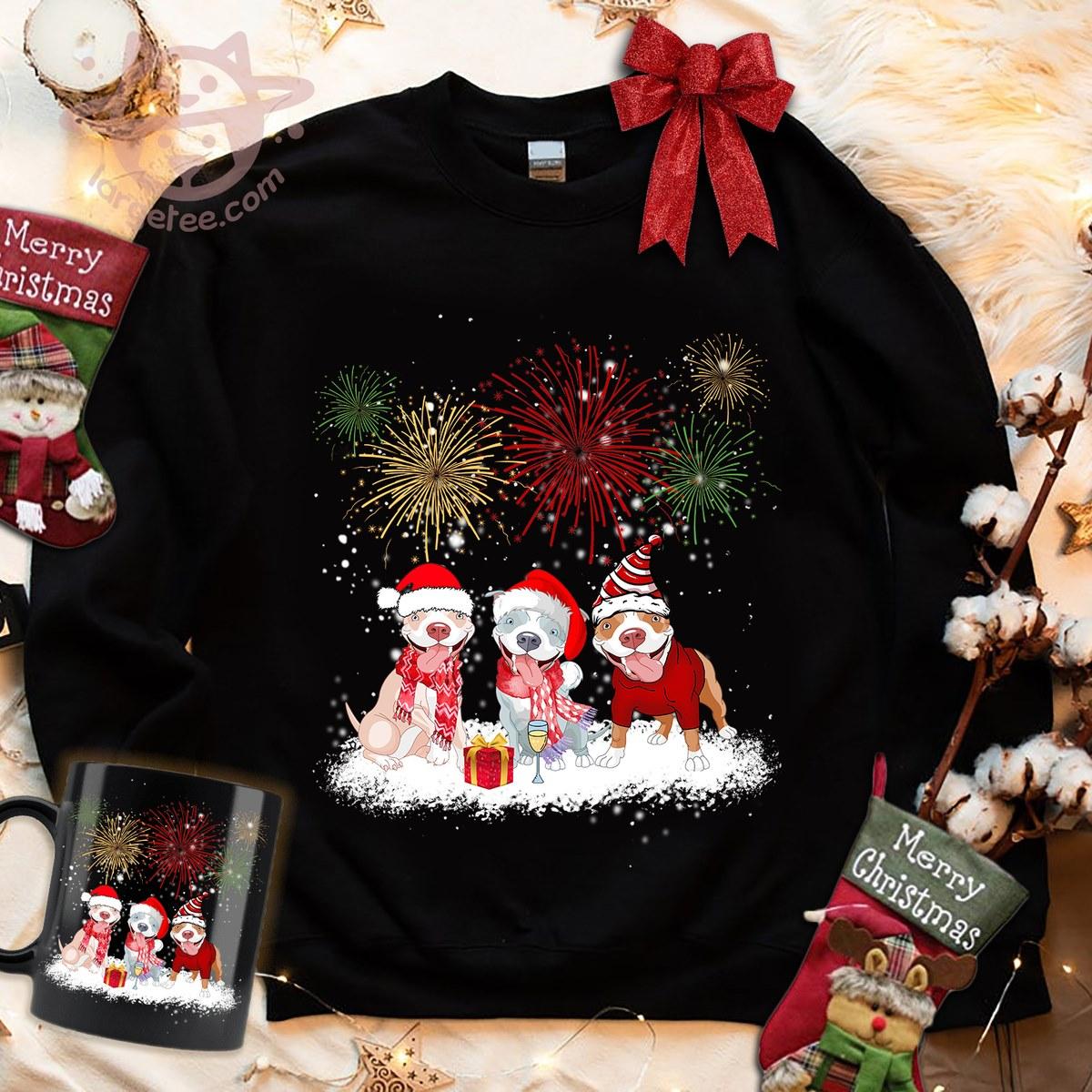 Christmas ugly sweater - Pitbull dog on Christmas, Gift for Christmas day