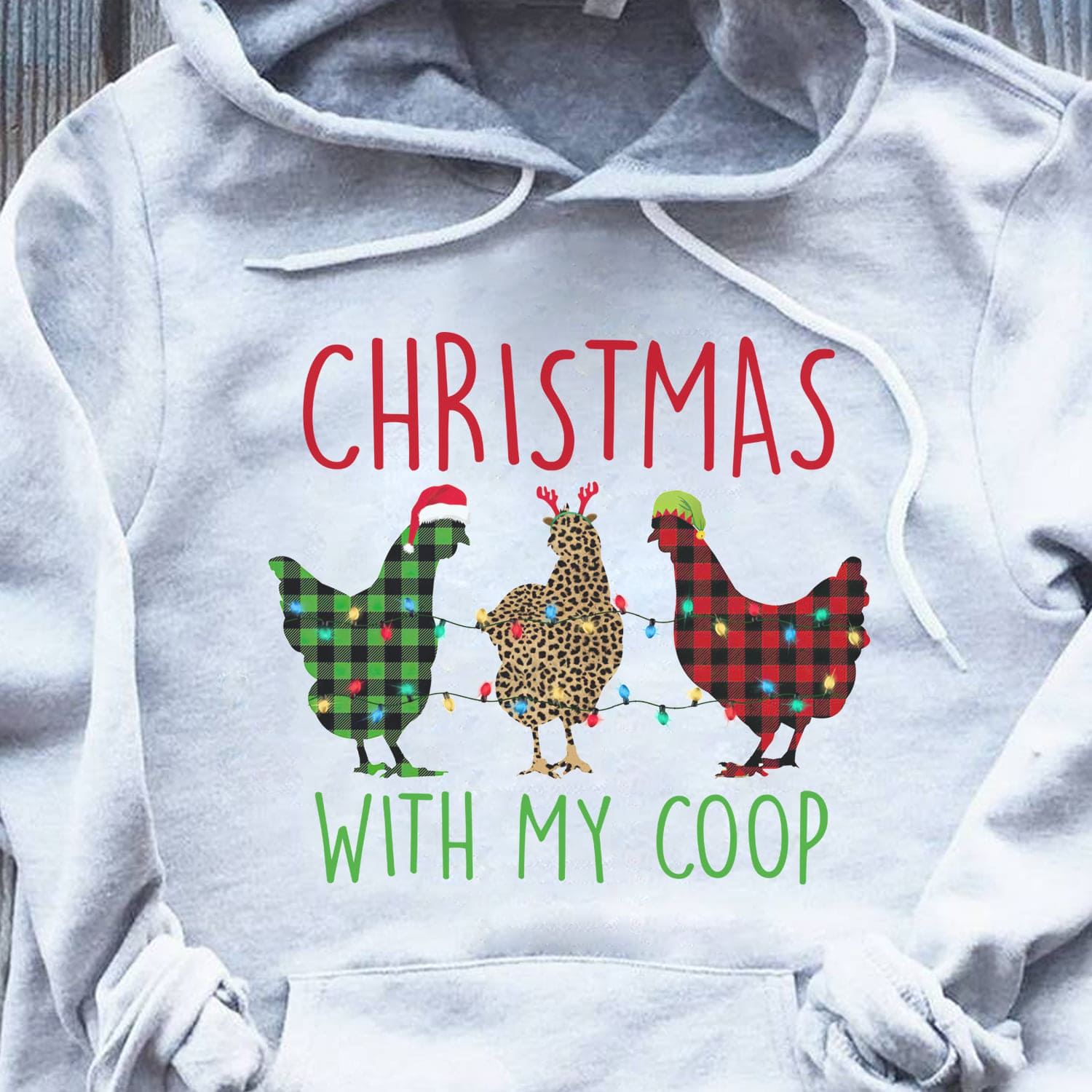 Christmas with my coop - Chicken Christmas decoration, Christmas ugly sweater