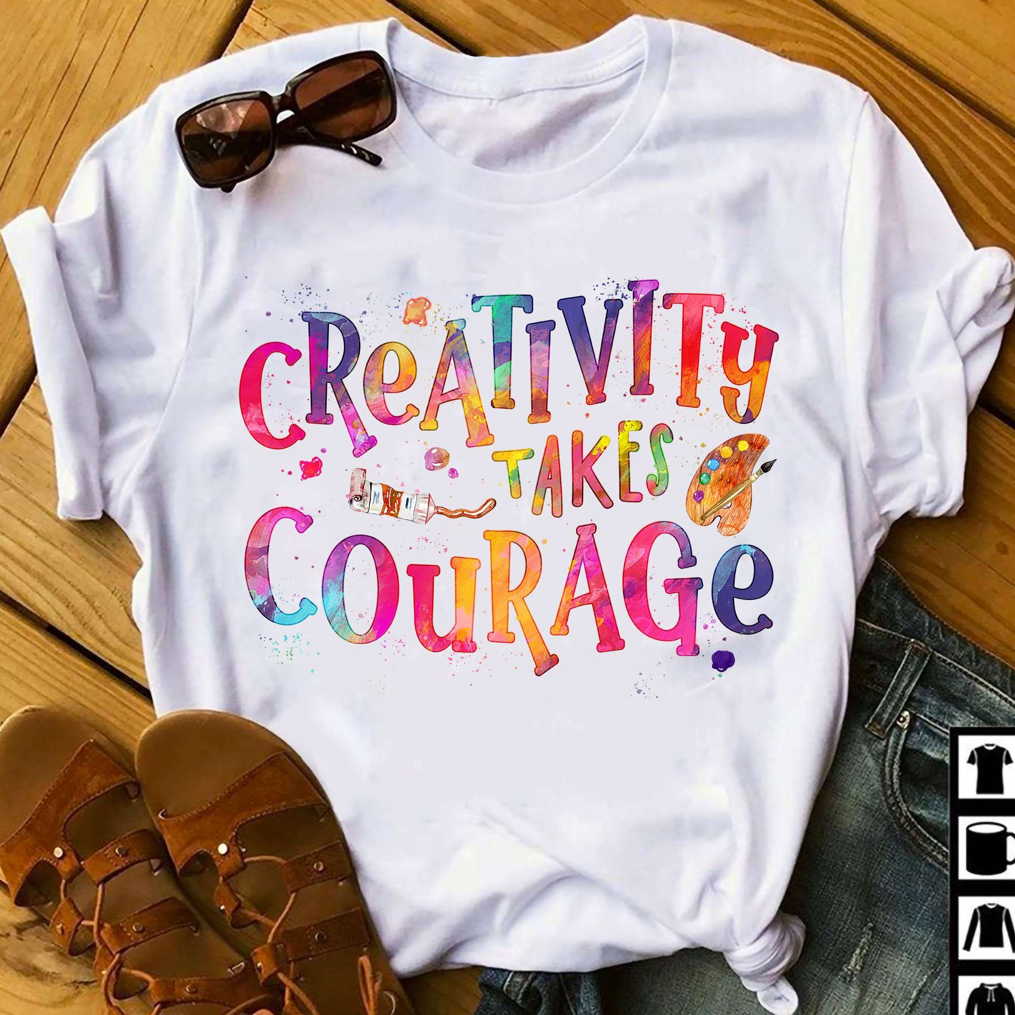 Creativity takes courage - Art teacher gift, art make creativity