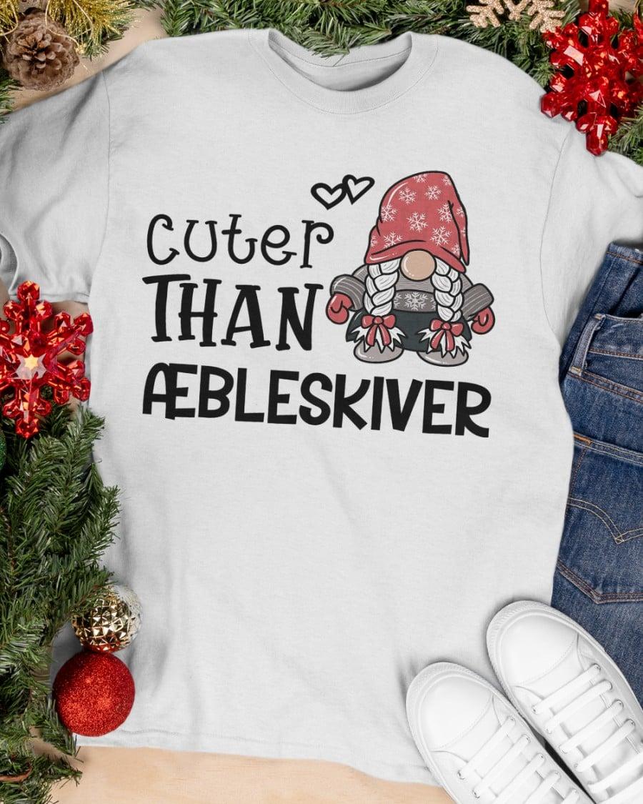 Cuter than Aebleskiver - Cute garden gnome, Christmas day ugly sweater