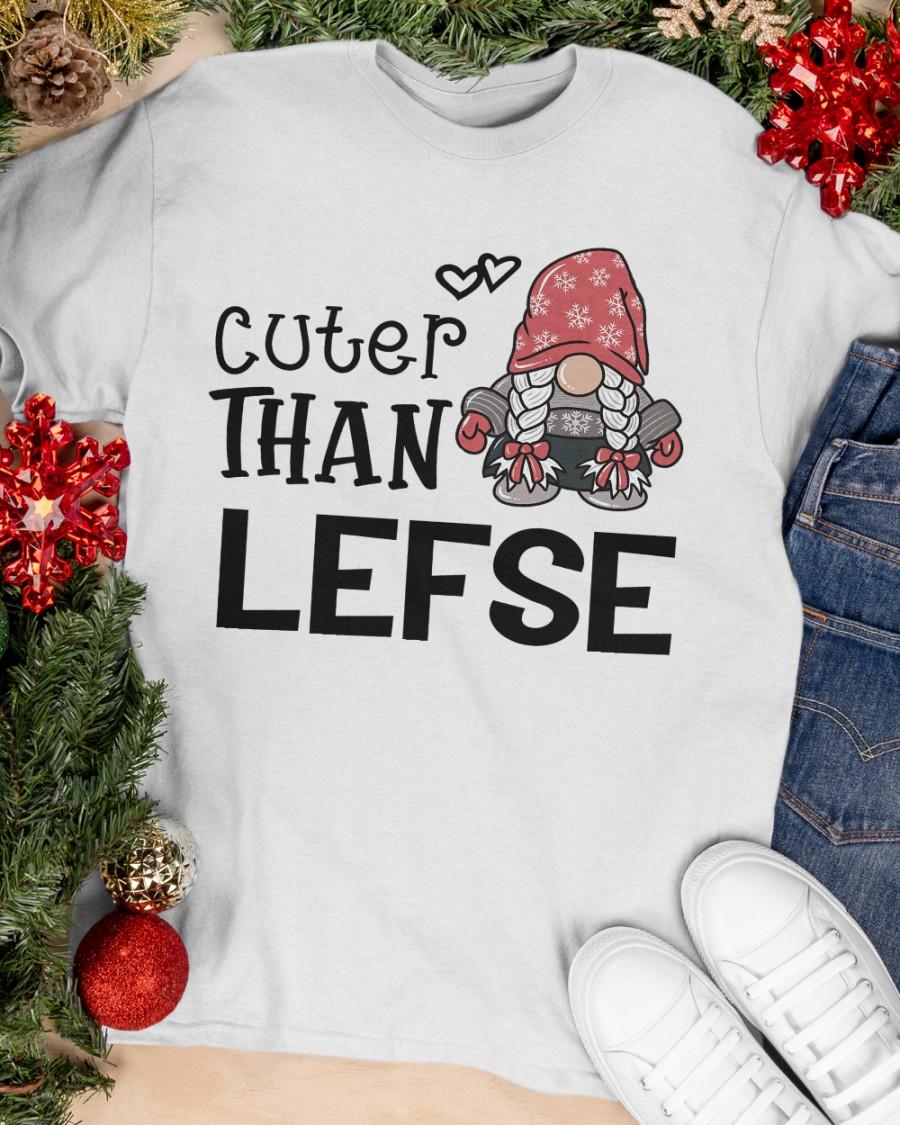 Cuter than Lefse - Cute garden gnomies, Christmas day ugly sweater