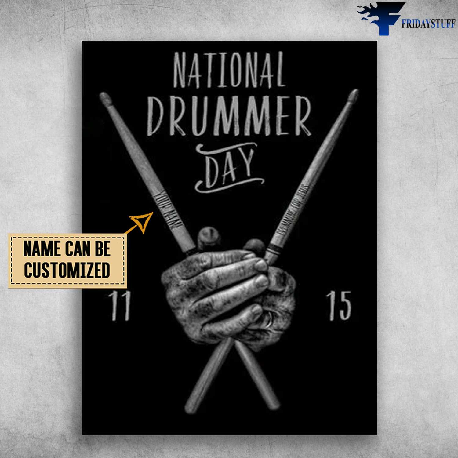 Drummer Lover, Drum Poster, National Drummer Day Customized