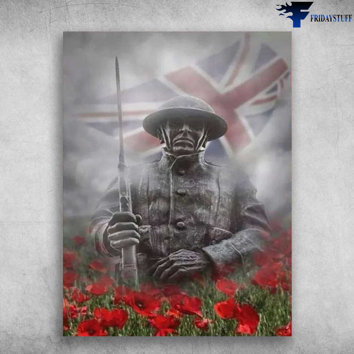 England Soldier, England Army, War Art Poster