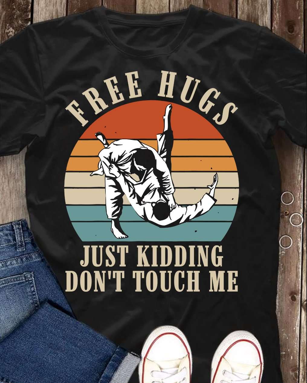 Free hugs, just kidding don't touch me - Judo training