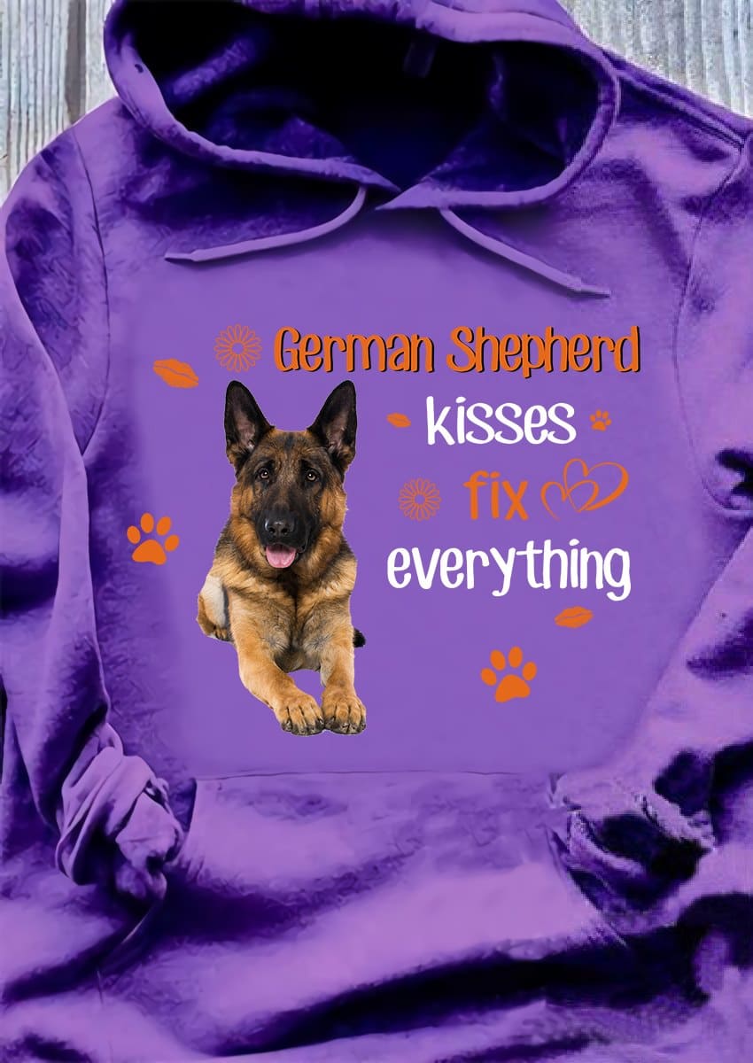 German Shepherd kisses fix everything - German Shepherd dog graphic, gift for dog people