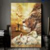 God Poster, Jesus Cross, Lion And Lamb, Merry Christmas