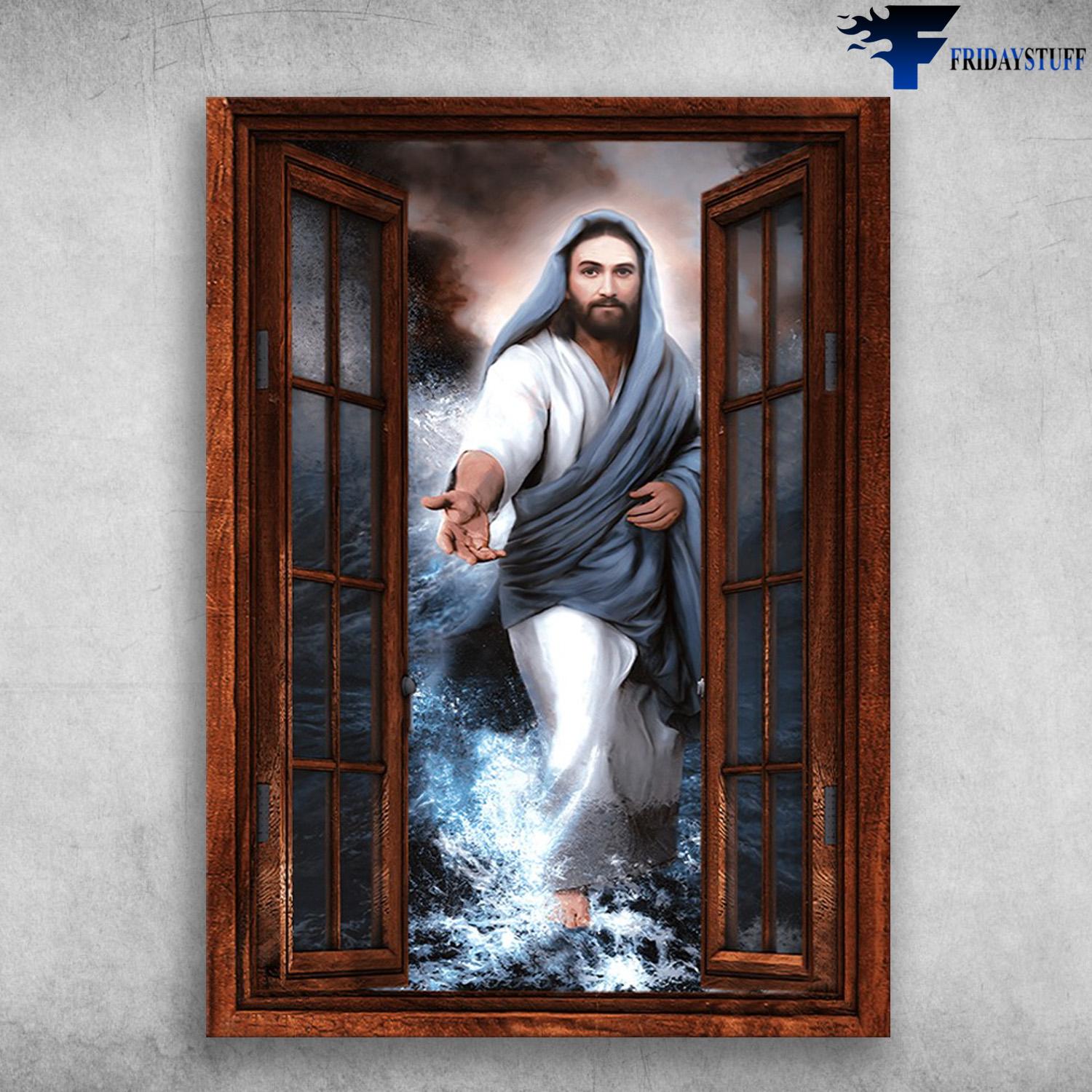 God Poster, Jesus Window, Window Poster