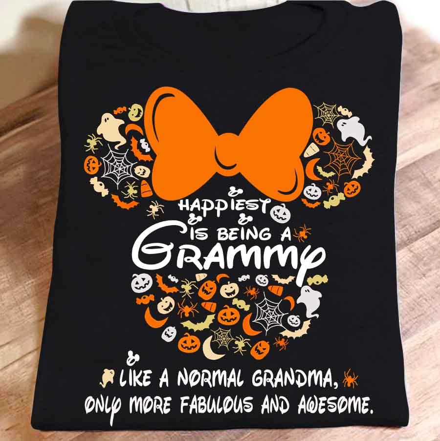 Happiest is being a Grammy like a normal grandma, only more fabulous and awesome - Christmas day Minnie mouse