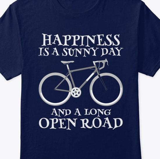 Happiness is a sunny day and a long open road - Riding bike the happiness