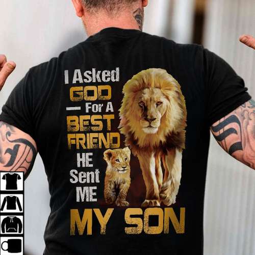 I asked God for a best friend, he sent me my son - Lion family, Jesus and lion