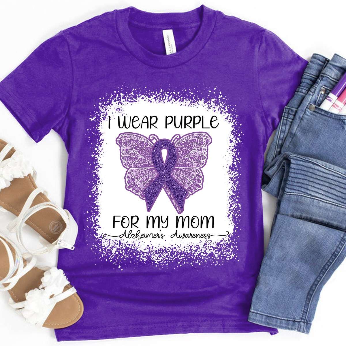 I wear purple for my mom - Alzheimer's awareness, mother with alzheimer