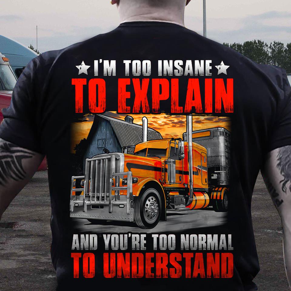 I'm too insane to explain and you're too normal to understand - Truck driver gift