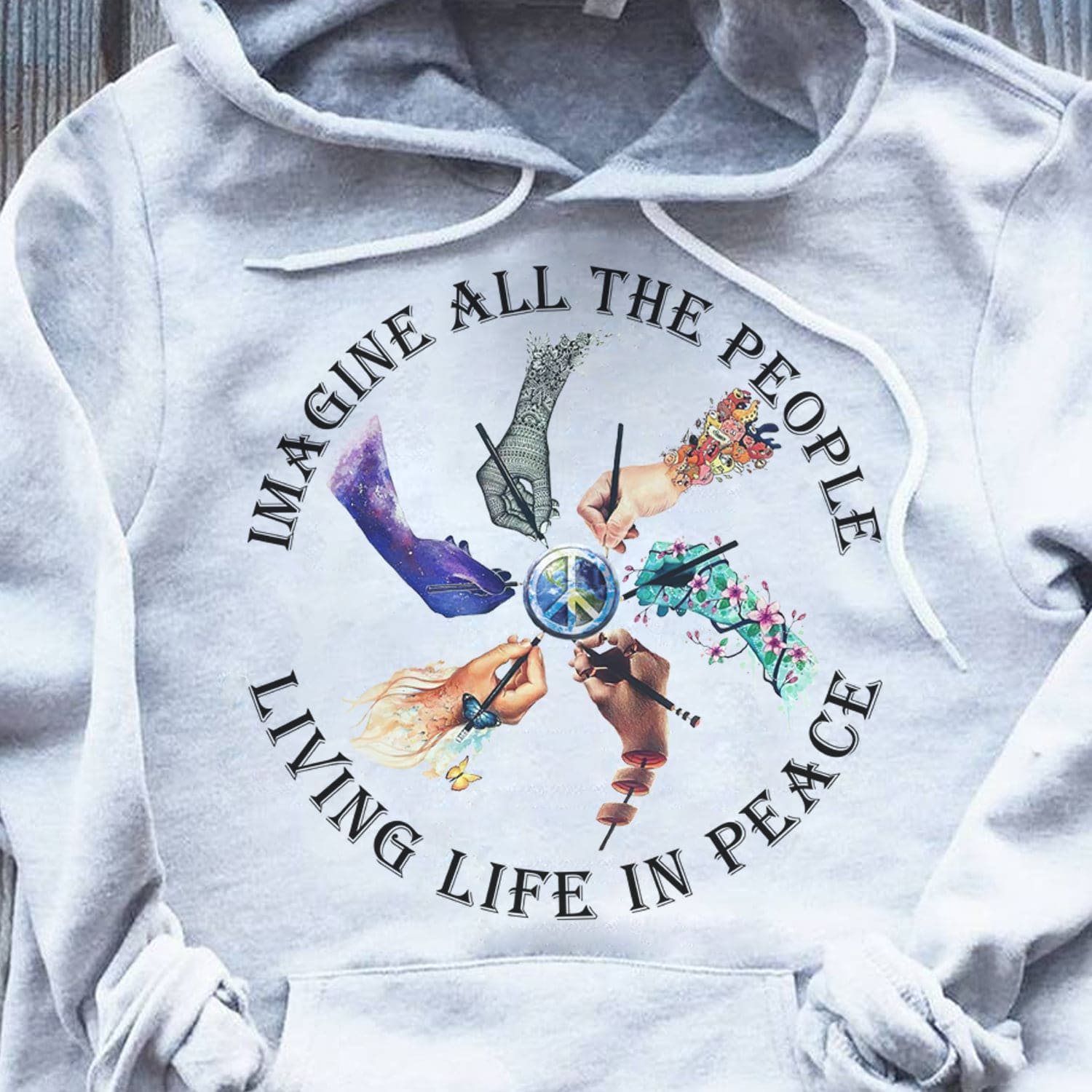 Imagine all the people, living life in peace - Peaceful life symbol, Spread peaceful