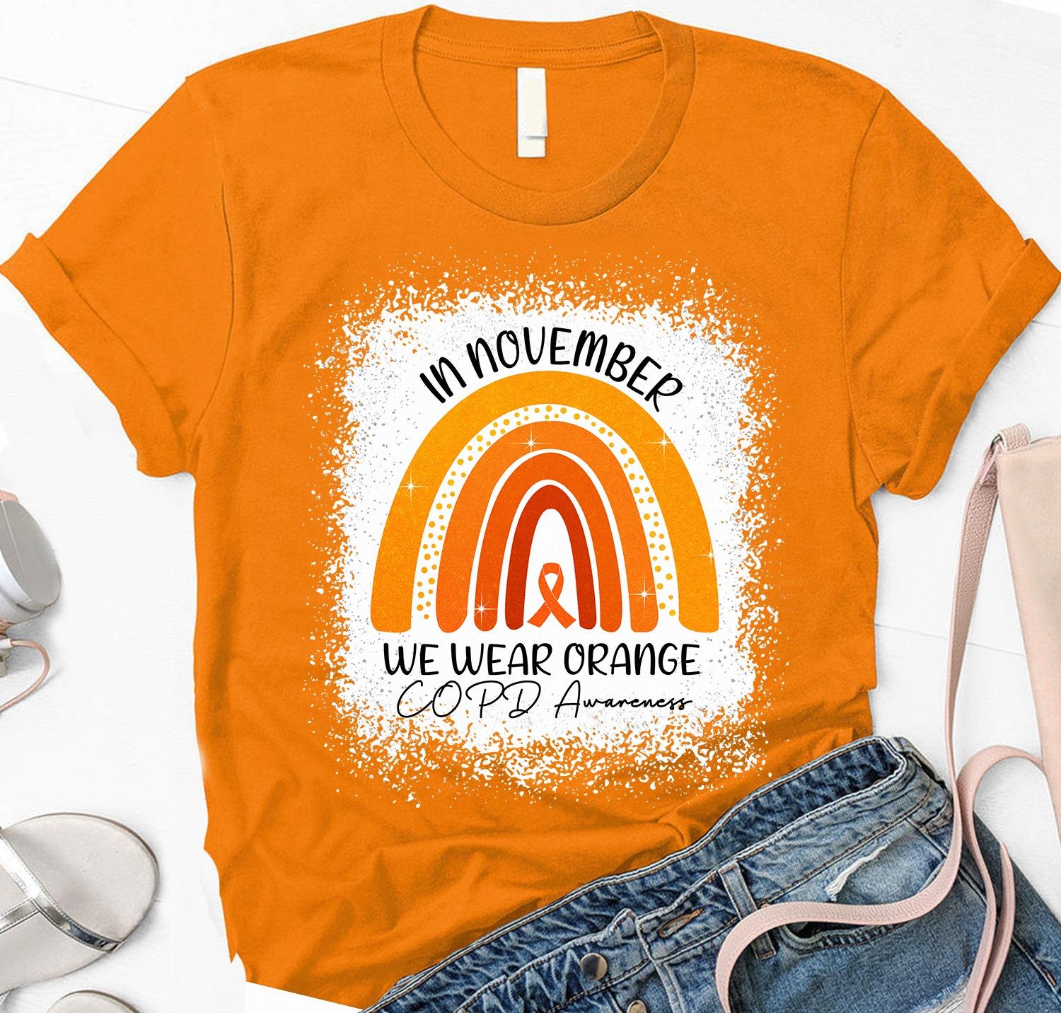 In November we wear orange - COPD awareness, gift for COPD warrior