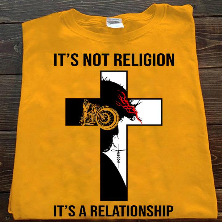 It's not religion it's a relationship - Old man biker, gift for bikers, Jesus relationship