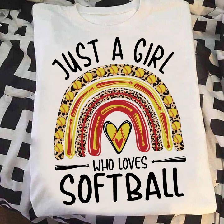 Just a girl who loves softball - Softball player gift, girls softball player