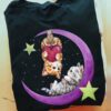 Kitty cat on the Moon - Gorgeous kitty cats, gift for cat lover