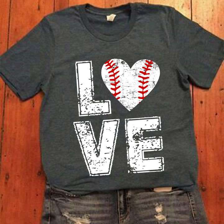 Love baseball - Baseball heart, T-shirt for baseball player