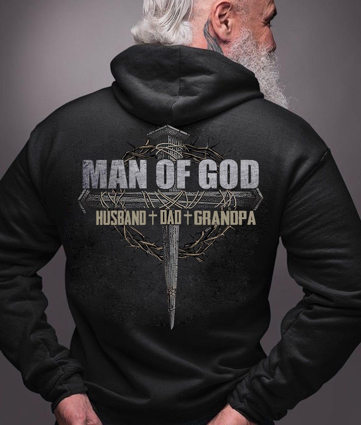 Man of God - Husband dad grandpa, father's day gift, Believe in Jesus
