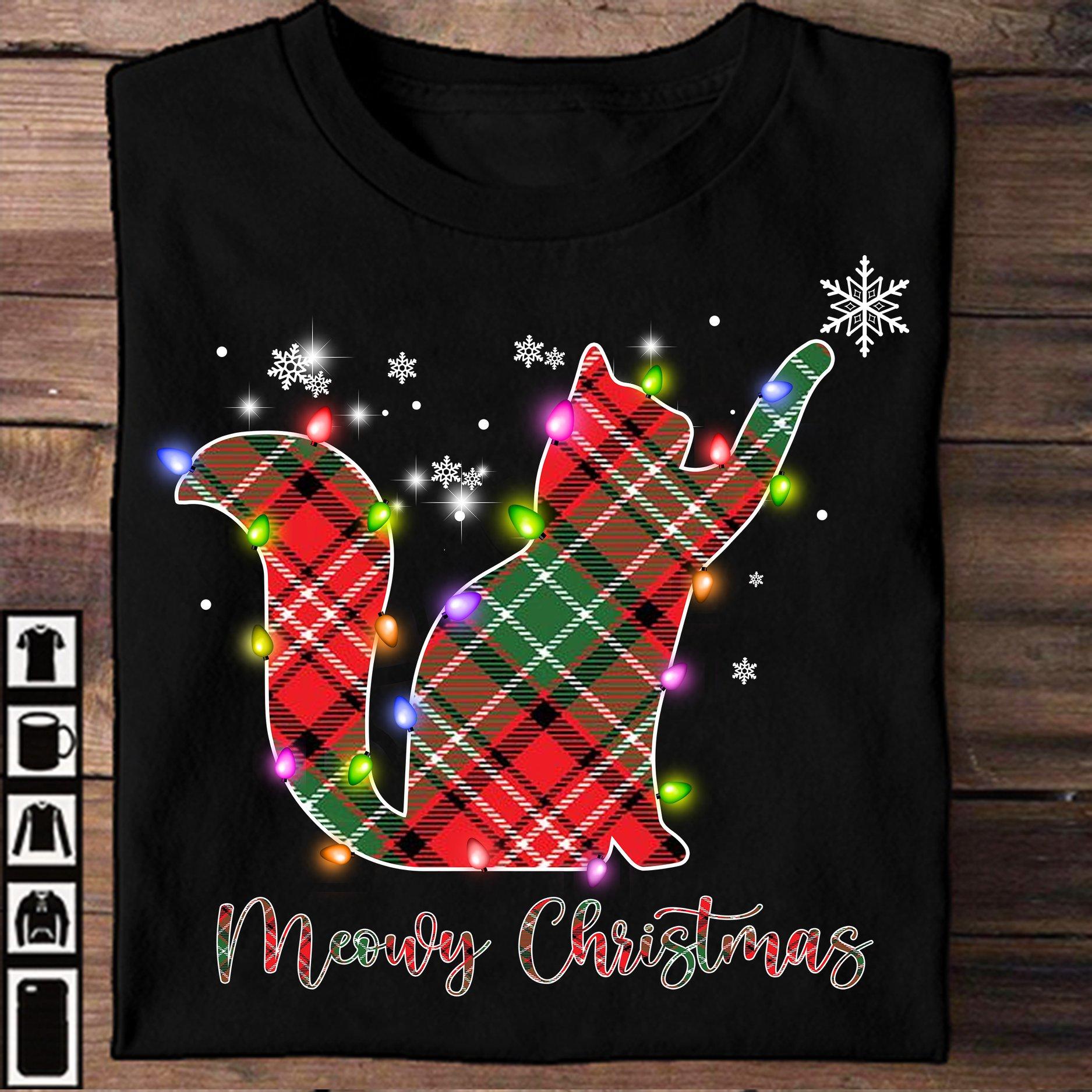 Meowy Christmas - Christmas cat decoration, Christmas ugly sweater