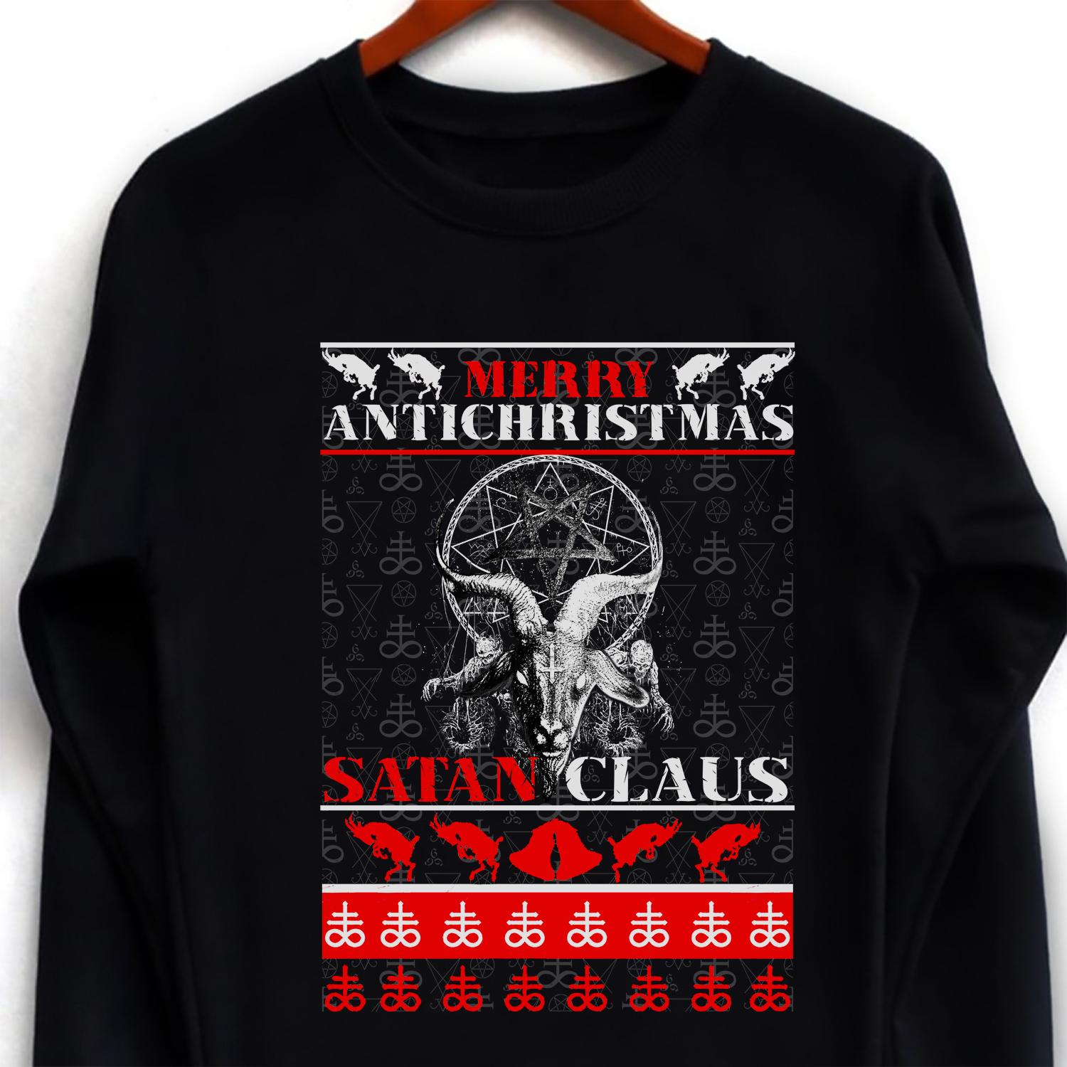 Merry Antichristmas Satan Claus - Hail Satan, Christmas day ugly sweater