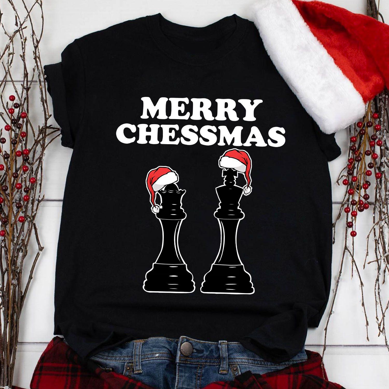 Merry Chessmas - Christmas day ugly sweater, love playing chess
