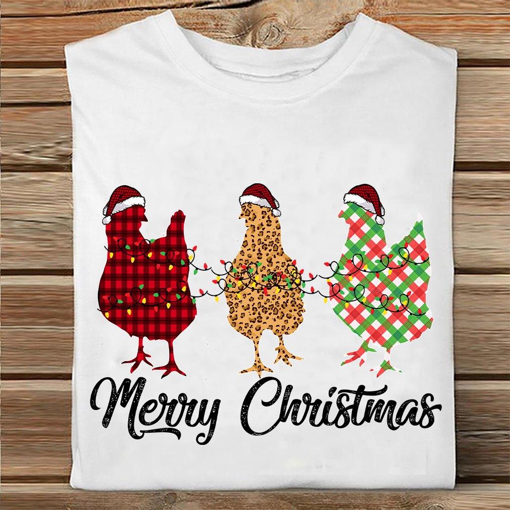 Merry Christmas - Chicken in Christmas day, Xmas day ugly sweater