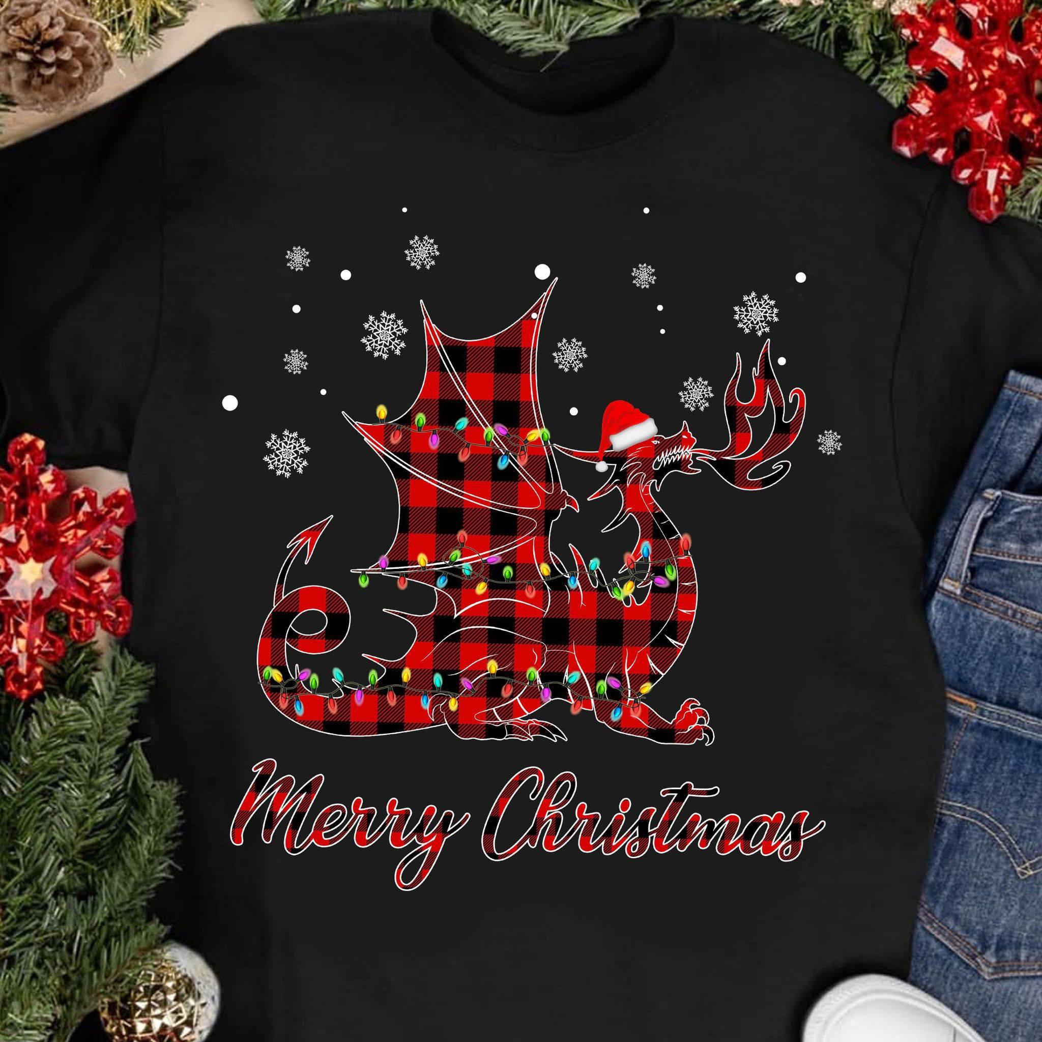 Merry Christmas - Dragon Christmas decoration, Christmas day ugly sweater