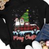 Merry Christmas - Penguins on truck, Christmas day ugly sweater