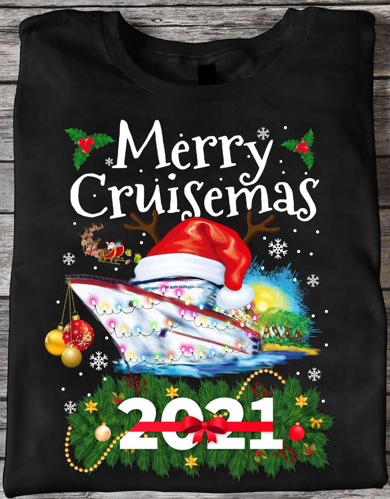 Merry Cruisermas 2021 - Gift for cruising people, Christmas ugly sweater