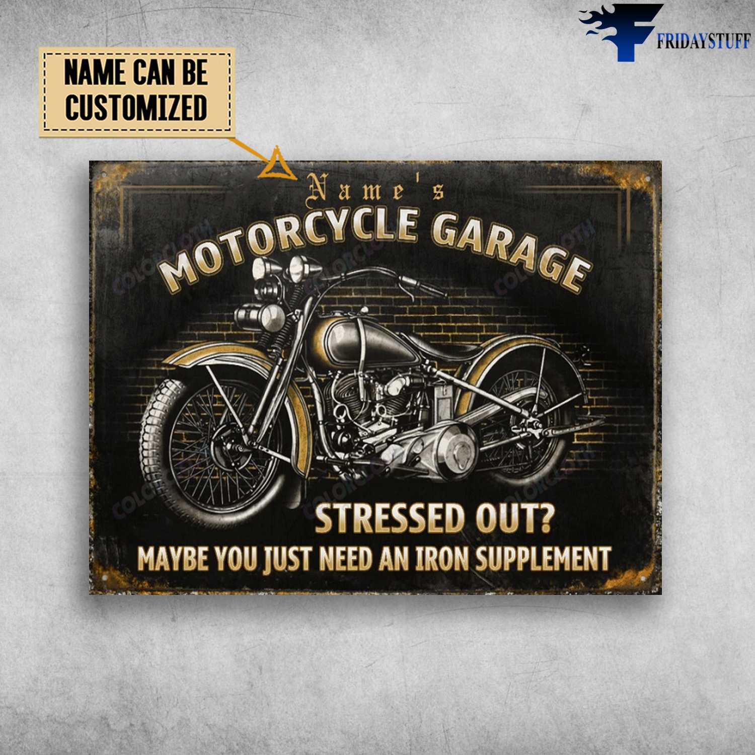 Motorcycle Garage, Motorcycle Lover, Stressed Out, Maybe You Just Need An Iron Supplement